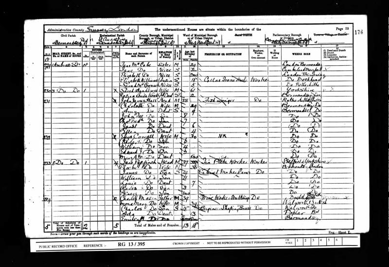 eliza henrietta corrall (renwick) 1901 census